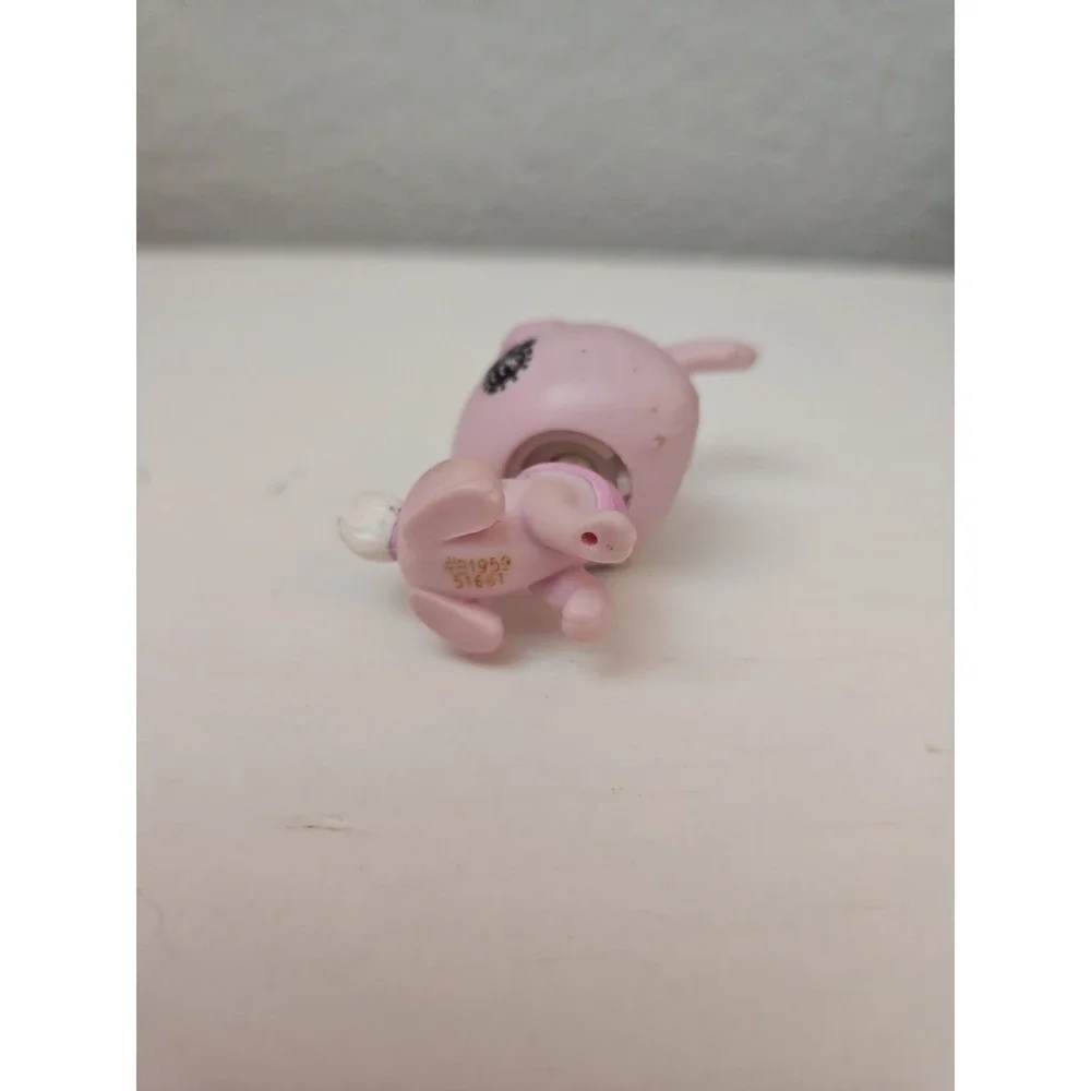 Hasbro Littlest Pet Shop 1959 Pink Bunny Rabbit Blue Eyes Vintage LPS Toy Figure
